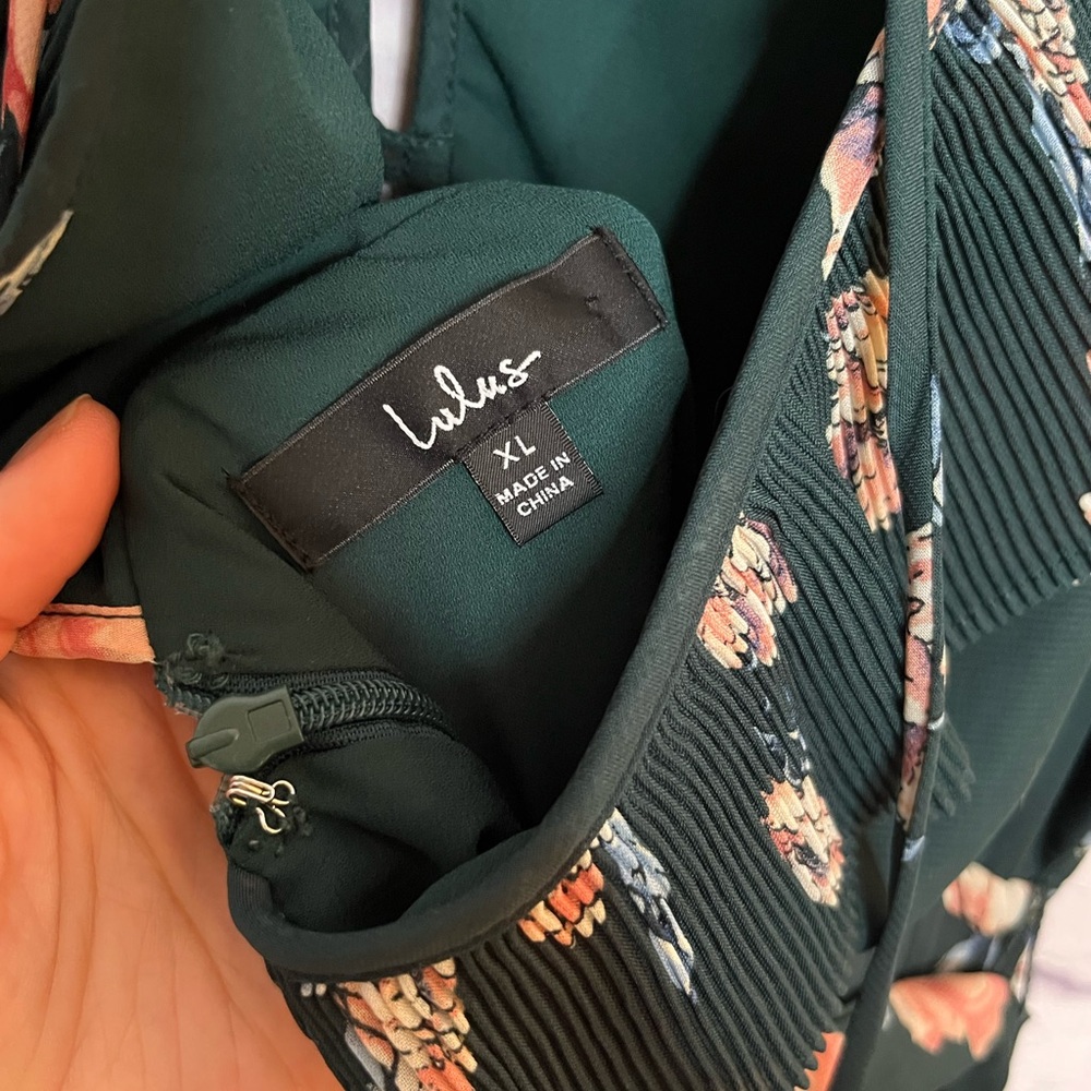 Lulu's Green Floral Maxi Dress - Picture 7 of 8